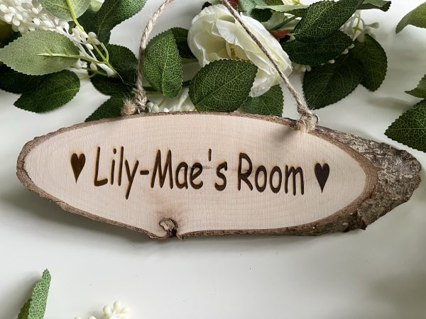 Gorgeous Log Slice Door Sign