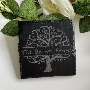 Family Tree Slate Coasters