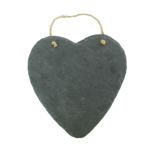 Newly-wed Hanging Slate Heart (20cm) - Image 2