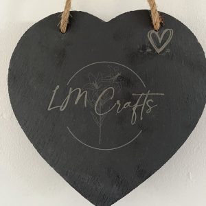 Memorial Slate Heart (20cm)